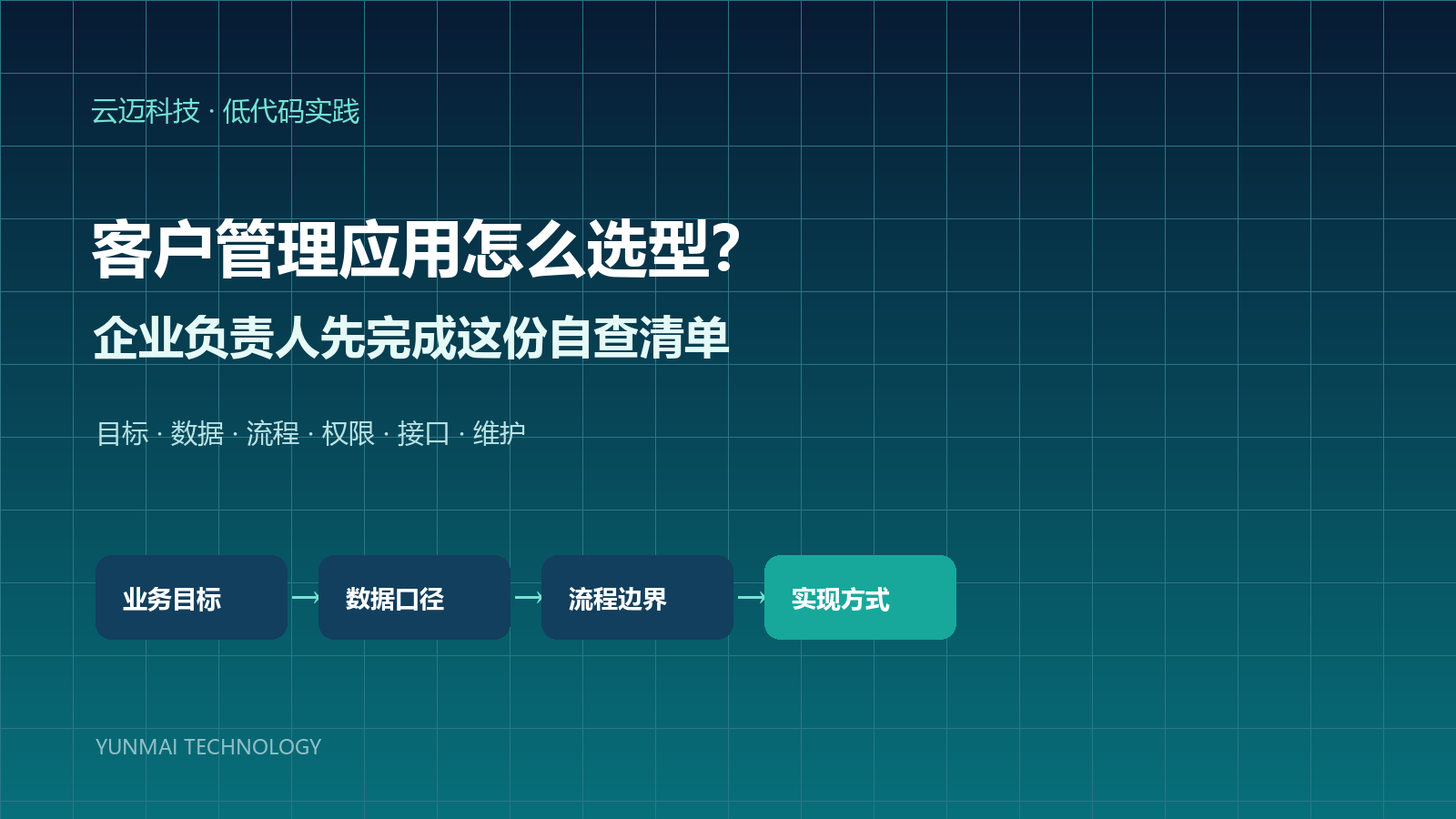 客户管理应用怎么选型？企业负责人先完成这份自查清单