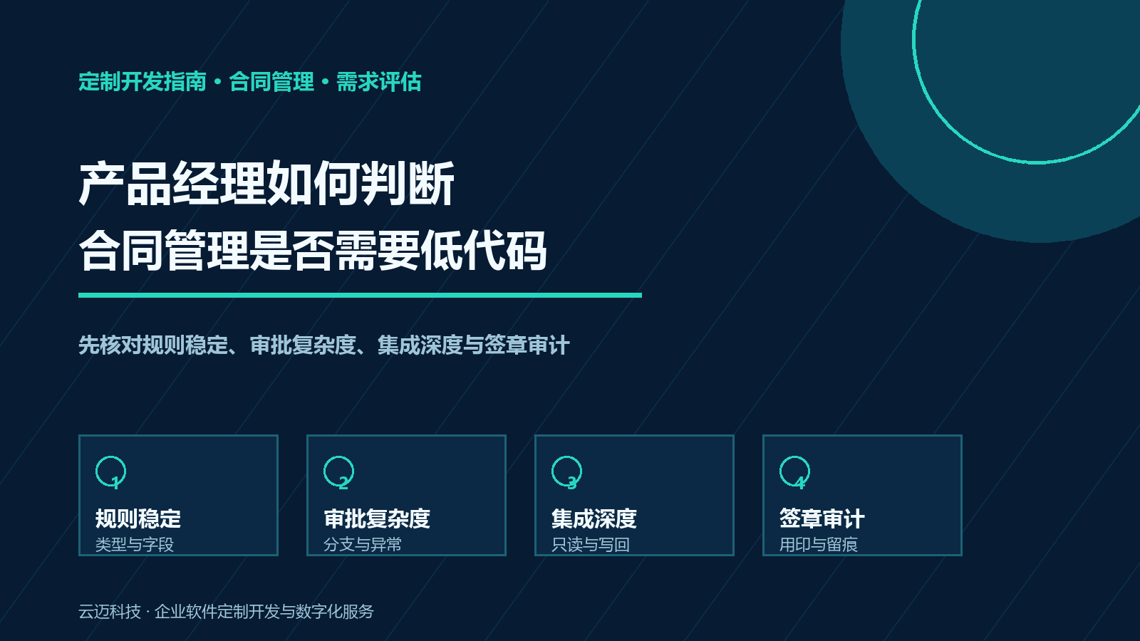 产品经理如何判断合同管理是否需要低代码？四个判断条件与边界清单